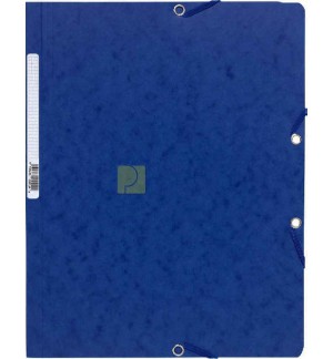 CHEMISE CARTE LUSTREE A ELASTIQUES SANS RABATS 240x320mm - BLEUE