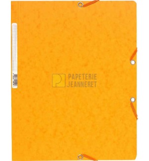 CHEMISE CARTE LUSTREE A ELASTIQUES SANS RABATS 240x320mm - JAUNE