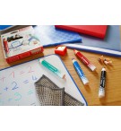 CRAYON  WHITEBOARD STABILO MARKER DRY POCHETTE 4 ASS + TAILLE CRAYON