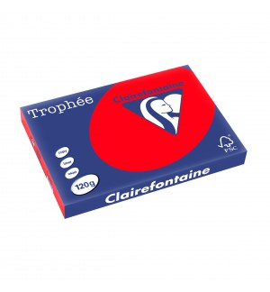 RAMETTE 250F REPRO CLAIREFONTAINE 120G A3 ROUGE CORAIL