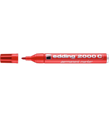 MARQUEUR PERMANENT EDDING 2000C POINTE OGIVE - ROUGE