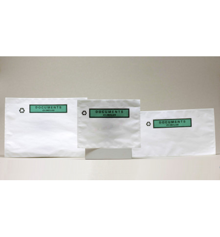 100 POCHETTES RECYCLABLE DOCUMENT CI-INCLUS 120X162mm