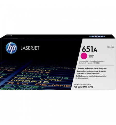 HP CARTOUCHE LASER 651A MAGENTA CE343A