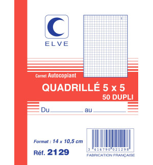 MANIFOLD QUADRILLE 5X5 DUPLI 14.8X10.5cm