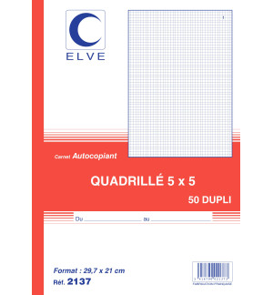 MANIFOLD QUADRILLE 5X5 DUPLI 29.7X21cm