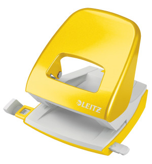 PERFORATEUR METAL 2 POINCONS LEITZ WOW 5008 JAUNE