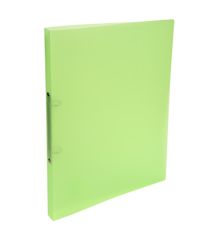 CLASSEUR POLYPRO 4 ANNEAUX TRANSLUCIDE VERT - DIAM.15mm