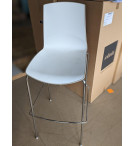 TABOURET NOW 4 PIEDS CHROMES POLYPRO BLANC  PP20/ SABLE PP514