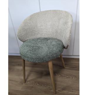 FAUTEUIL NEO BI COLOR H47 C1152- REVÊTEMENT FIXE-MINT/BEIGE-PIÉT E11