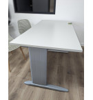 BUREAU PRACTIKA 160x80 CM PLATEAU  GRIS CLAIR PIET ALU