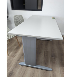 BUREAU PRACTIKA 160x80 CM PLATEAU  GRIS CLAIR PIET ALU