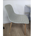 CHAISE NEXT PIEDS BOIS NATUREL GRISE PA117