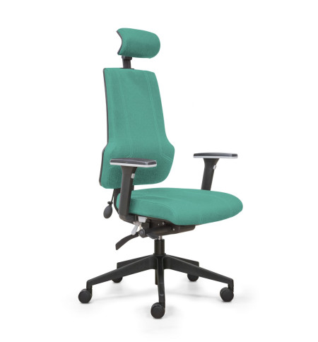 FAUTEUIL ERGONOMIQUE ERGOX VERT - MECANISME SYNCHRO ST LOMB TETIERE