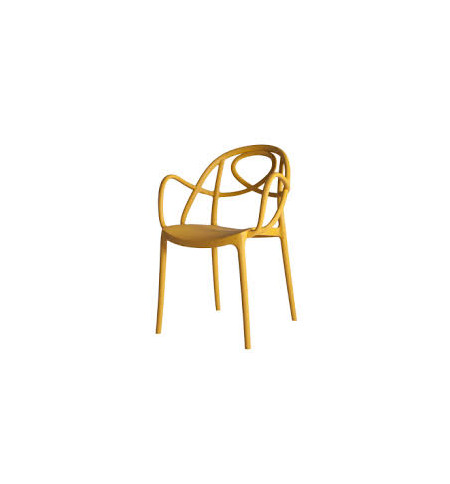 FAUTEUIL ETOILE P  POLYPROPYLENE JAUNE  MOUTARDE P113