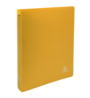 CLASSEUR POLYPRO 4 ANNEAUX JAUNE - DIAM.30mm