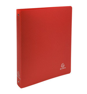 CLASSEUR POLYPRO 4 ANNEAUX ROUGE - DIAM.30mm