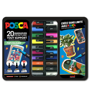 ECRPC20-mallette-20-posca-pointes-et-couleurs-assorties