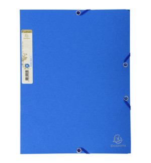 CHEMISE CARTE 100% RECYCLEE 380G RABATS ET ELASTIQUES BLEUE