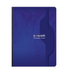 Cahier Calligraphe 203C bleu foncé brochure souple dos toilé 7000 17x22 cm 192 pages grands carreaux 70 g 