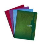 Cahier brochure souple dos toilé 24x32 cm 192 pages grands carreaux 70 g - Coloris assortis