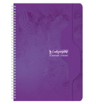 Cahier violet reliure intégrale A4 100 pages grands carreaux 70 g 