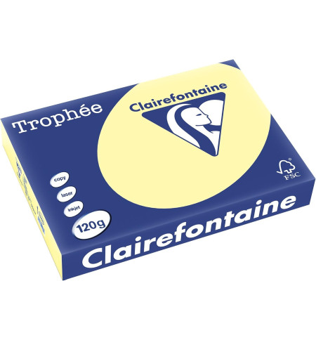 Papier multifonction Clairefontaine Trophée A4 120 g Canari - 250 feuilles