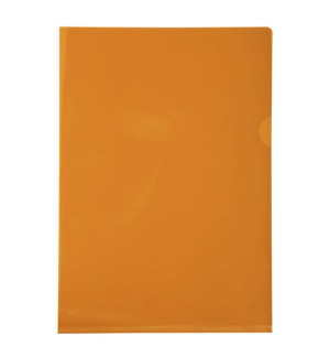 POCHETTES COIN PVC LISSE 14/100° ORANGES - PAQUET DE 100