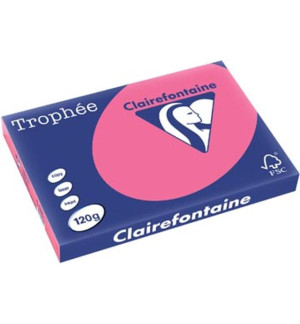 Ramette 250 feuilles Papier A3 fuchsia 120g - Clairefontaine Trophée 1319C