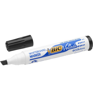 MARQUEUR EFFACABLE A SEC BIC 1751 POINTE BISEAU - NOIR