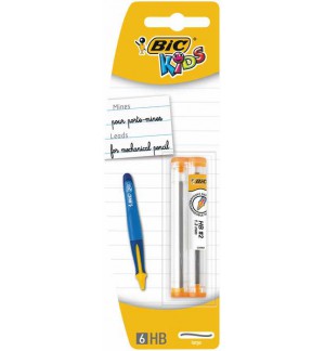 RECHARGE PORTE MINES 1.3mm BIC KIDS BEGINNERS blister de 6