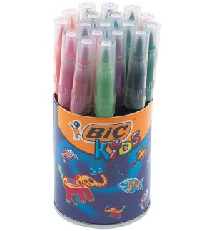 FEUTRES BIC VISAQUARELLE ASSORTIS - POT DE 18