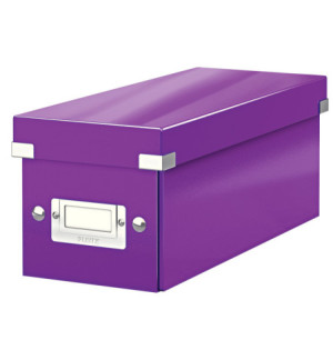 BOITE DE RANGEMENT CLICK'N STORE 127X124X320mm VIOLETTE