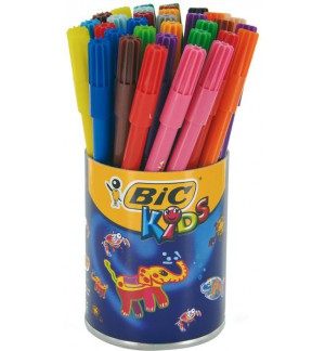 FEUTRES BIC VISA ASSORTIS - POT DE 36