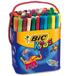 FEUTRES BIC VISA ASSORTIS - POT DE 84