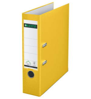 CLASSEUR A LEVIER LEITZ JAUNE - DOS 80mm