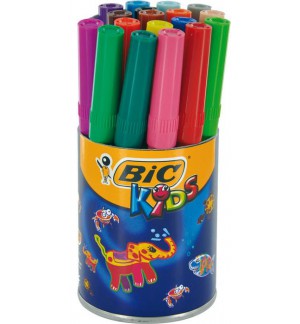 FEUTRES BIC VISACOLOR ASSORTIS - POT DE 18