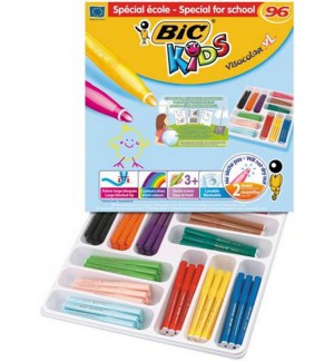 FEUTRES BIC VISACOLOR ASSORTIS - CLASSPACK DE 96