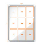 VITRINE EXTERIEURE BLANCHE 9 FEUILLES