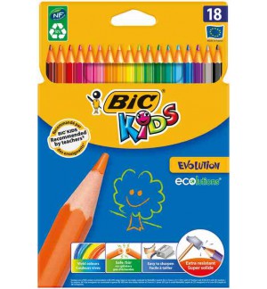 CRAYON COULEUR EVOLUTION BIC /18 ASS