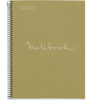 CAHIER NOTEBOOK MIQUELRIUS SPIRALE 160P 5X5 80G VERT