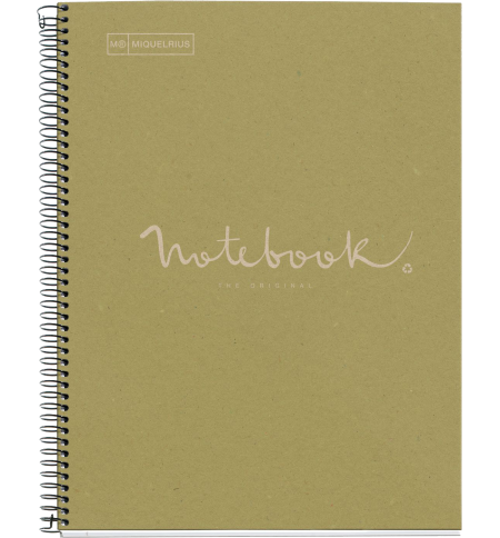 CAHIER NOTEBOOK MIQUELRIUS RECYCLE A4 SPIRALES 160P VERT