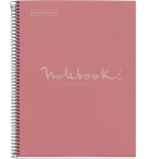 CAHIER NOTEBOOK MIQUELRIUS RECYCLE A4 SPIRALES 160P ROSE