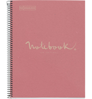 CAHIER NOTEBOOK MIQUELRIUS SPIRALE 160P 5X5 80G ROSE