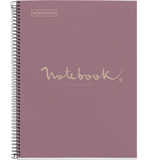 CAHIER NOTEBOOK MIQUELRIUS SPIRALE 160P 5X5 80G LAVANDE