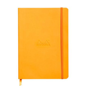 CARNET RHODIARAMA SOUPLE 148x210mm ORANGE 160 PAGES LIGNEES