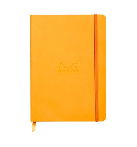 CAR117415-carnet-rhodiarama-souple-148x210mm-orange-160-pages-lignees