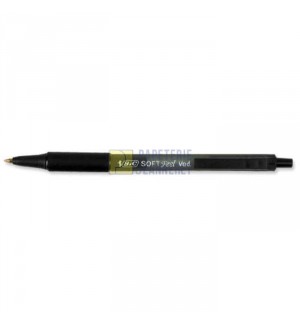 STYLO BILLE BIC SOFT FEEL CLIC GRIP RETRACTABLE NOIR