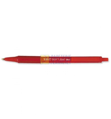 ECRSOFR-stylo-bille-bic-soft-feel-clic-grip-rouge