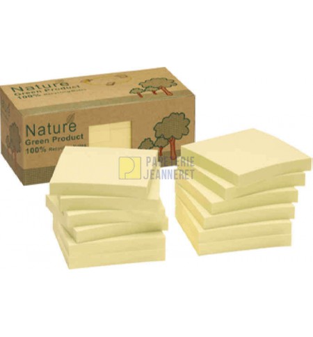 EDC654-bloc-type-post-ti-75x75mm-recycle-jaune---paquet-de-12