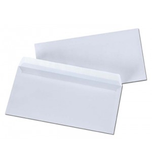 500 ENVELOPPES BLANCHES 110X220mm 80G AUTOADHESIVES